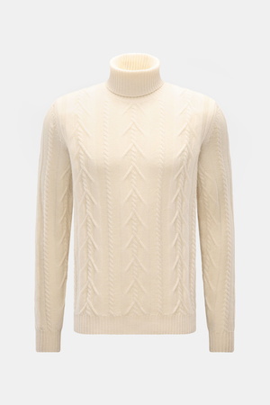 Von Braun  - Herren - Cashmere Rollkragenpullover offwhite