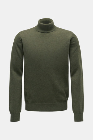Von Braun  - Herren - Cashmere Rollkragenpullover oliv