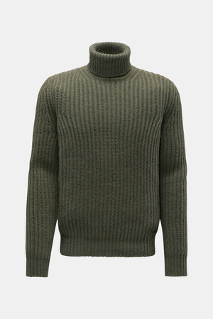 Von Braun  - Herren - Cashmere Rollkragenpullover oliv