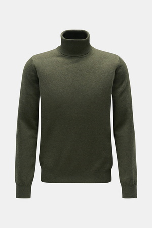 Von Braun  - Herren - Cashmere Rollkragenpullover oliv