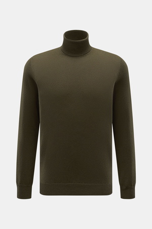 Von Braun  - Herren - Cashmere Rollkragenpullover oliv