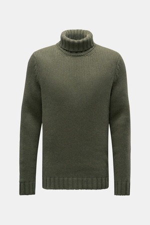 Von Braun  - Herren - Cashmere Rollkragenpullover oliv