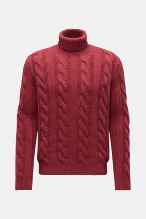 Von Braun  - Herren - Cashmere Rollkragenpullover rot