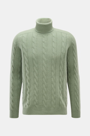Von Braun  - Herren - Cashmere Rollkragenpullover salbei