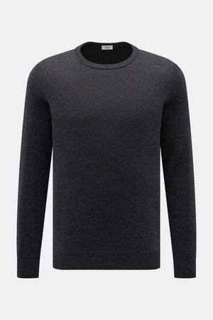 Von Braun  - Herren - Cashmere Rundhalspullover anthrazit meliert