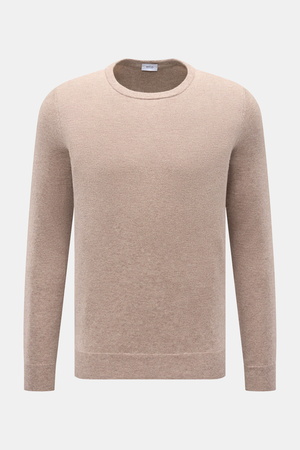 Von Braun  - Herren - Cashmere Rundhalspullover beige meliert
