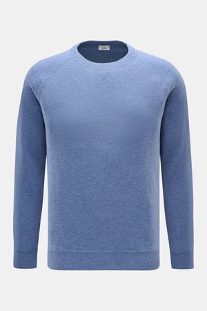 Von Braun  - Herren - Cashmere Rundhalspullover blau meliert