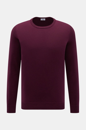 Von Braun  - Herren - Cashmere Rundhalspullover bordeaux