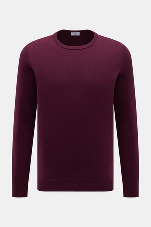 Von Braun  - Herren - Cashmere Rundhalspullover bordeaux