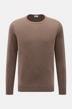 Von Braun  - Herren - Cashmere Rundhalspullover braun meliert