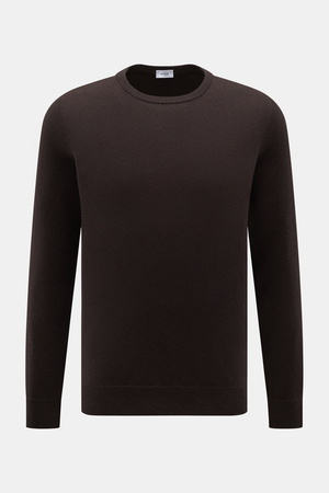 Von Braun  - Herren - Cashmere Rundhalspullover dunkelbraun