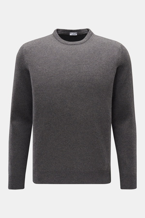 Von Braun  - Herren - Cashmere Rundhalspullover dunkelgrau