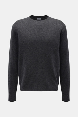Von Braun  - Herren - Cashmere Rundhalspullover dunkelgrau meliert