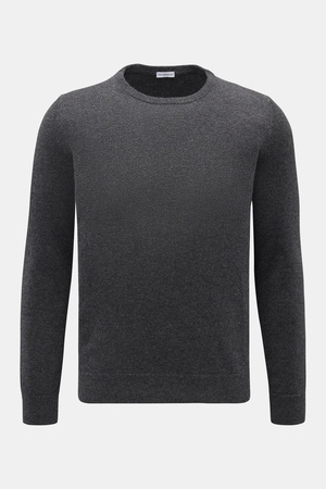 Von Braun  - Herren - Cashmere Rundhalspullover dunkelgrau meliert