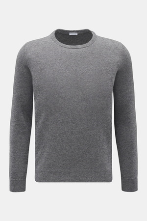 Von Braun  - Herren - Cashmere Rundhalspullover grau meliert