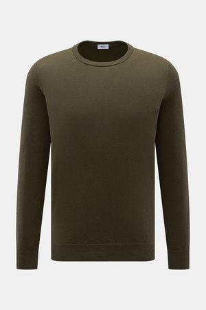 Von Braun  - Herren - Cashmere Rundhalspullover oliv