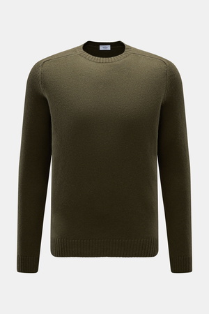 Von Braun  - Herren - Cashmere Rundhalspullover oliv