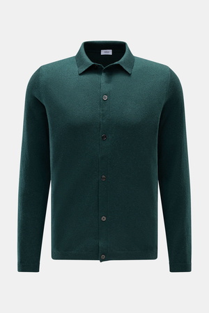 Von Braun  - Herren - Cashmere Strickhemd dunkelgrün