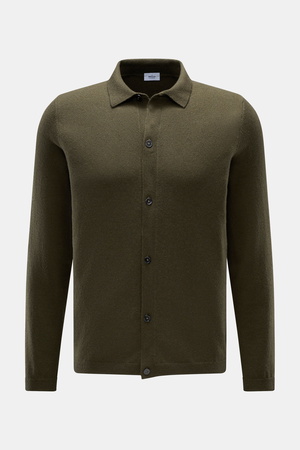 Von Braun  - Herren - Cashmere Strickhemd oliv