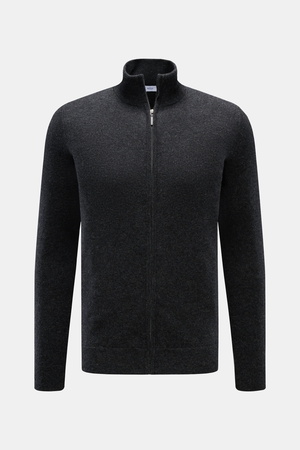 Von Braun  - Herren - Cashmere Strickjacke anthrazit meliert