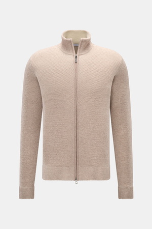 Von Braun  - Herren - Cashmere Strickjacke beige meliert