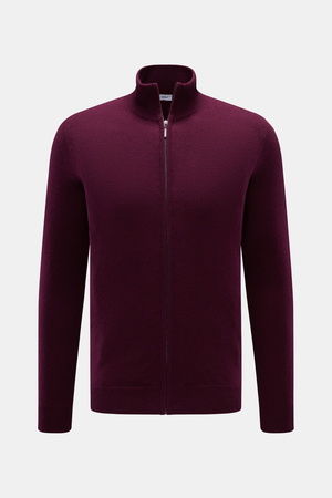 Von Braun  - Herren - Cashmere Strickjacke bordeaux