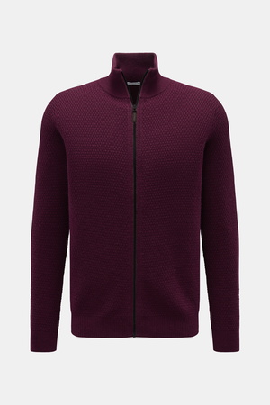 Von Braun  - Herren - Cashmere Strickjacke bordeaux