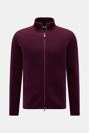 Von Braun  - Herren - Cashmere Strickjacke bordeaux