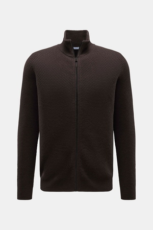 Von Braun  - Herren - Cashmere Strickjacke dunkelbraun