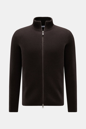 Von Braun  - Herren - Cashmere Strickjacke dunkelbraun