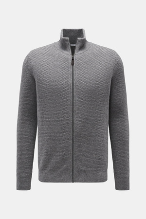 Von Braun  - Herren - Cashmere Strickjacke grau