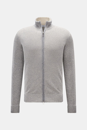 Von Braun  - Herren - Cashmere Strickjacke grau meliert