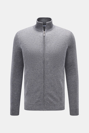 Von Braun  - Herren - Cashmere Strickjacke grau meliert