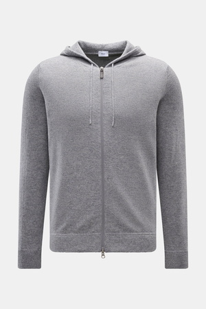 Von Braun  - Herren - Cashmere Strickjacke grau meliert