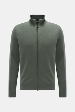 Von Braun  - Herren - Cashmere Strickjacke graugrün