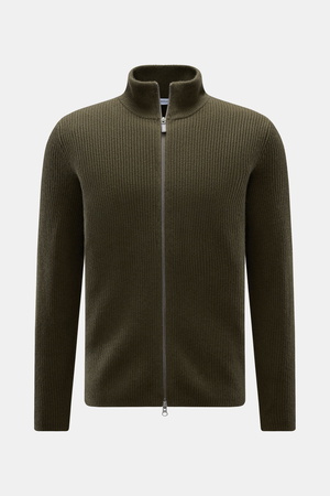 Von Braun  - Herren - Cashmere Strickjacke oliv