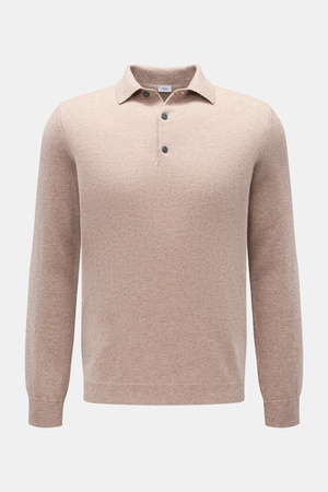 Von Braun  - Herren - Cashmere Strickpolo beige meliert