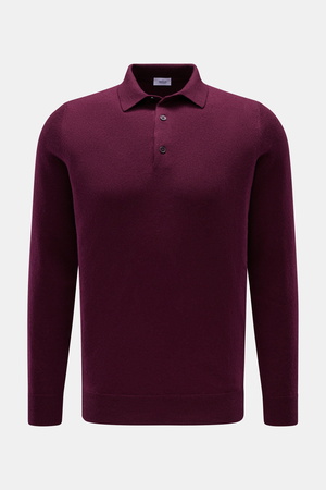 Von Braun  - Herren - Cashmere Strickpolo bordeaux