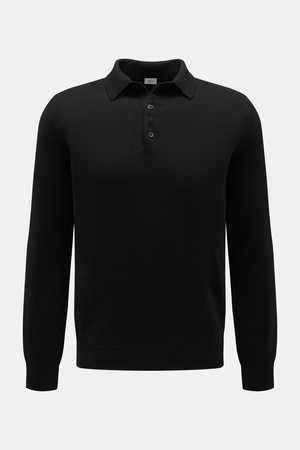 Von Braun  - Herren - Cashmere Strickpolo schwarz