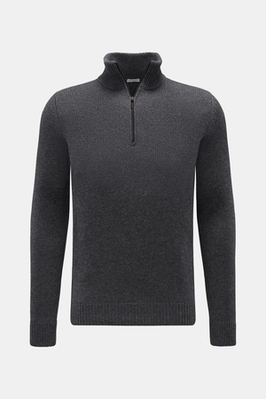 Von Braun  - Herren - Cashmere Troyer dunkelgrau meliert