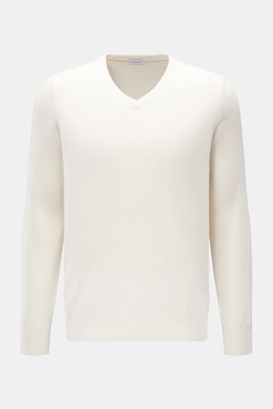 Von Braun  - Herren - Cashmere V-Neck Pullover creme