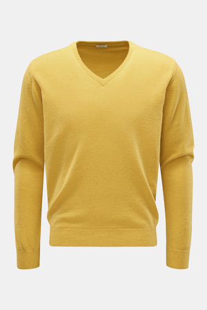 Von Braun  - Herren - Cashmere V-Neck Pullover gelb