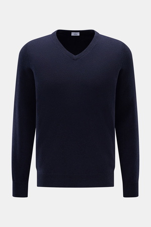 Von Braun  - Herren - Cashmere V-Neck Pullover navy