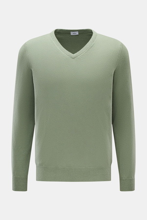 Von Braun  - Herren - Cashmere V-Neck Pullover salbei