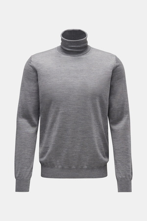 Von Braun  - Herren - Feinstrick-Rollkragenpullover grau
