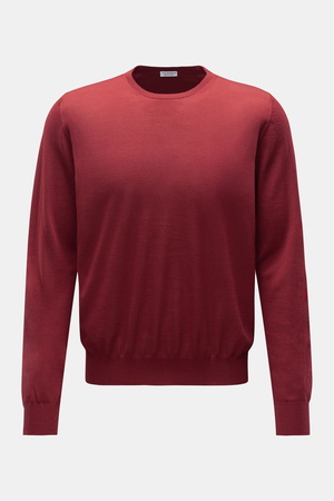 Von Braun  - Herren - Feinstrick-Rundhalspullover rot