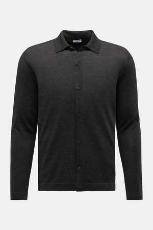 Von Braun  - Herren - Merino Cardigan dunkelbraun