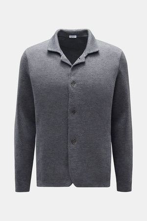 Von Braun  - Herren - Merino Cardigan dunkelgrau