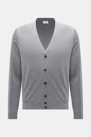 Von Braun  - Herren - Merino Cardigan grau meliert