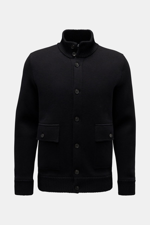 Von Braun  - Herren - Merino Cardigan schwarz